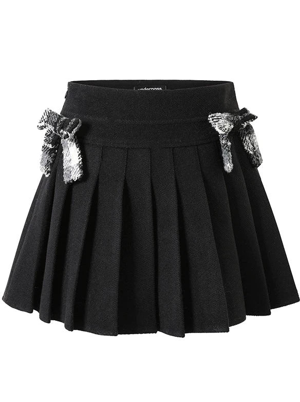 Retro Dark Gurle Leau Leau Color Mant Court + Title Long Skirt + Pleated Short Skirt [Reservation Product]