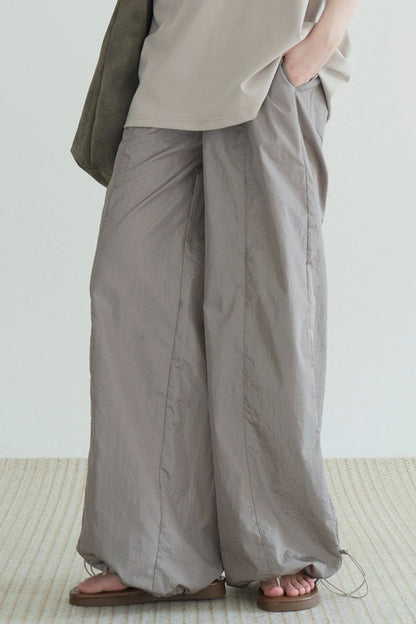 Pleated Wide Leg Casual Pants