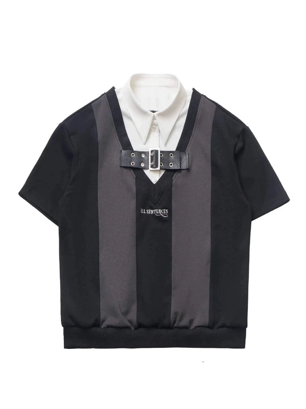 プリンストンブラックグレーカレッジシャツベストサマーデザインスーツ