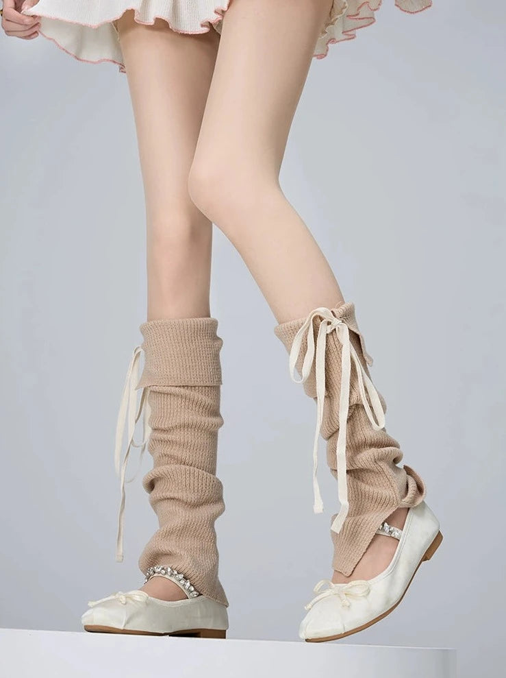 Ballet Core French Ribbon Leg Warmers