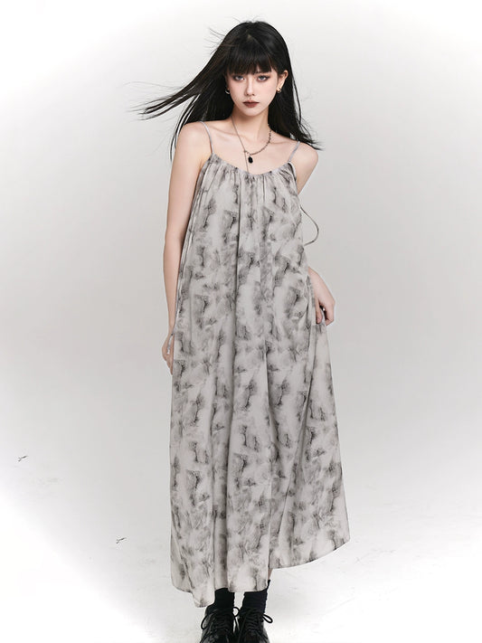 Ghost Girl Resort Style Slip Dress Seaside Vibe Wear 2024 New Women's Summer Long Skirt