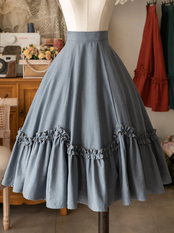 【予約商品】レトロフリルペタルペンダントスカート