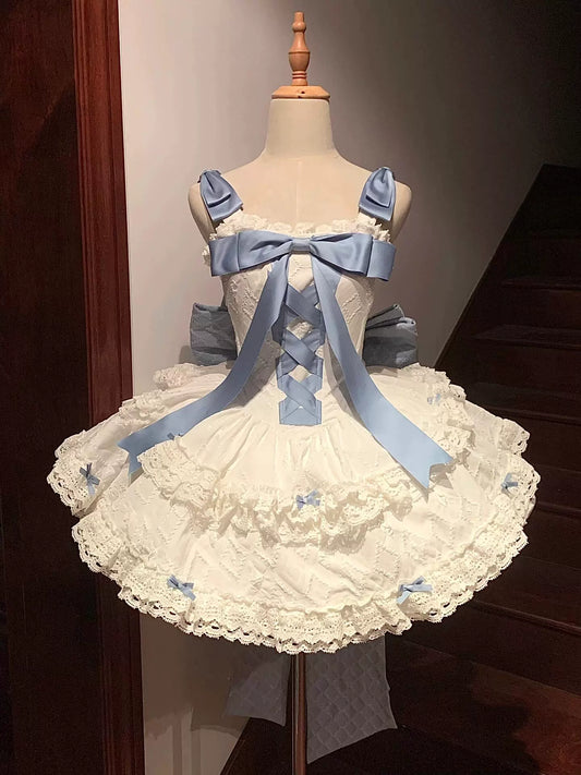 [Reservation product] Blue Ribbon Lolita Lolita Tutu Elegant Dress
