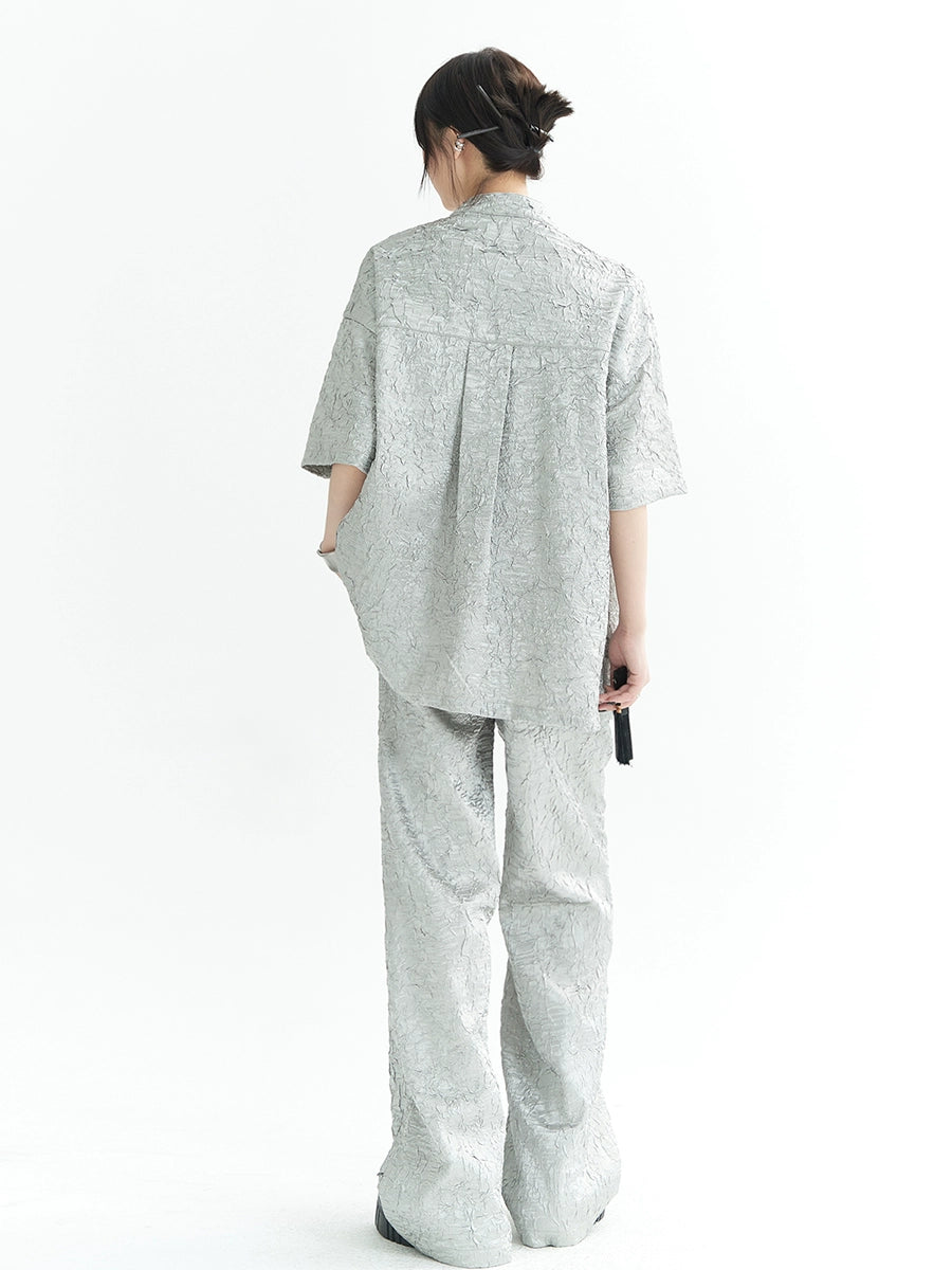 Sparkling China Shirt Pants Suit