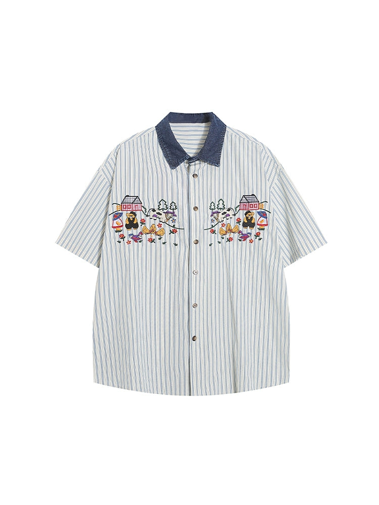 Flower Stripe Shirt