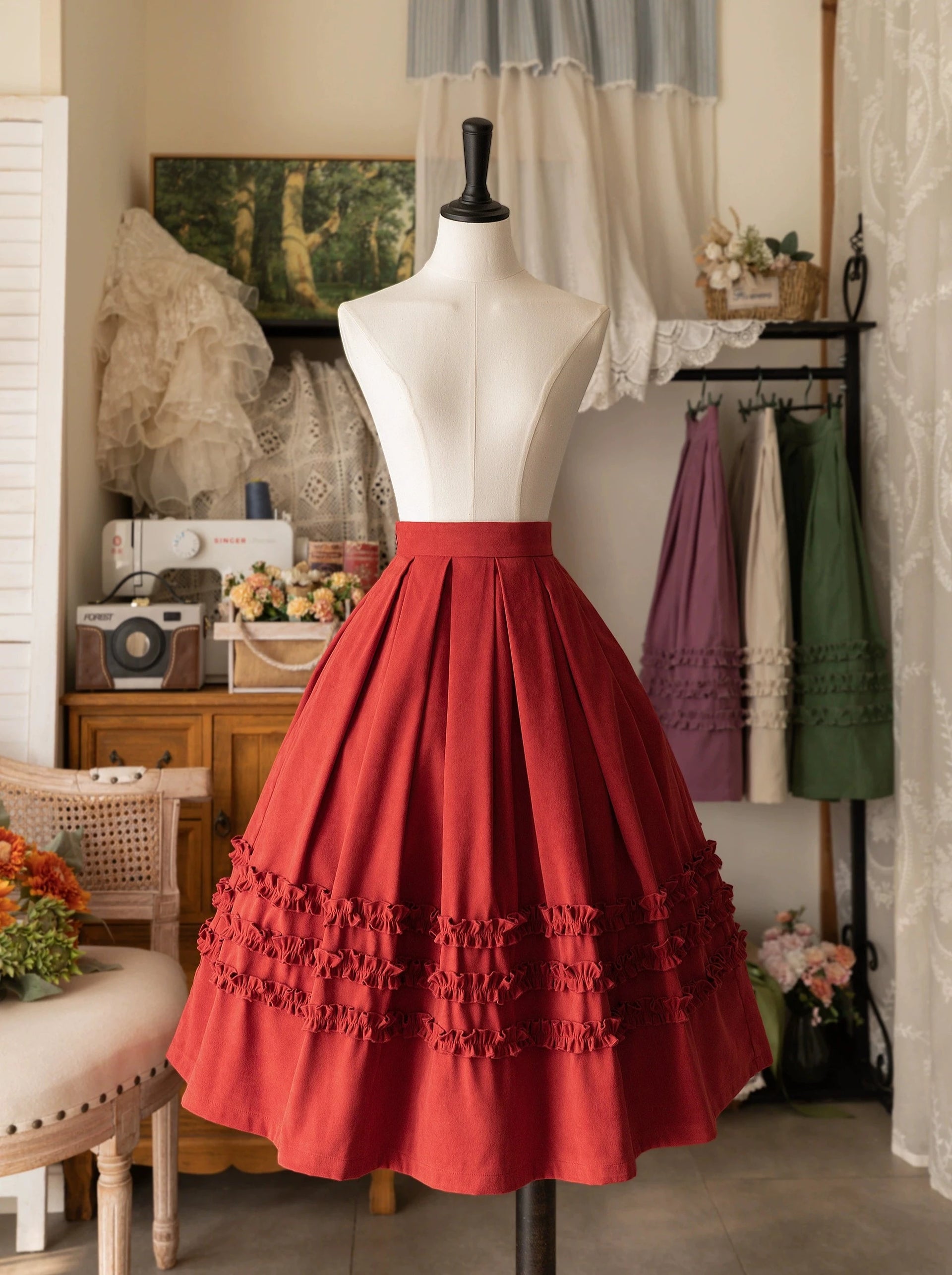 ベベットRibbon design flare skirt ベベットRibbon design flare skirt