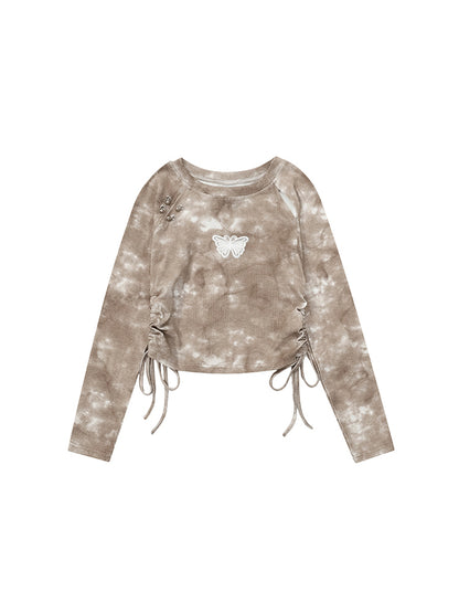 Butterfly Tie-Dye Slim Tops