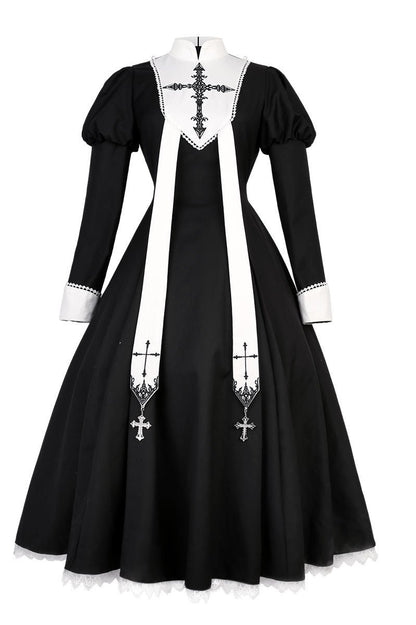 Elegant Long Sleeve Lolita Dress Set-Up