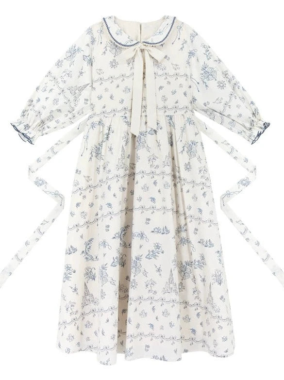 Vintage Floral Dress + Fairy Apron