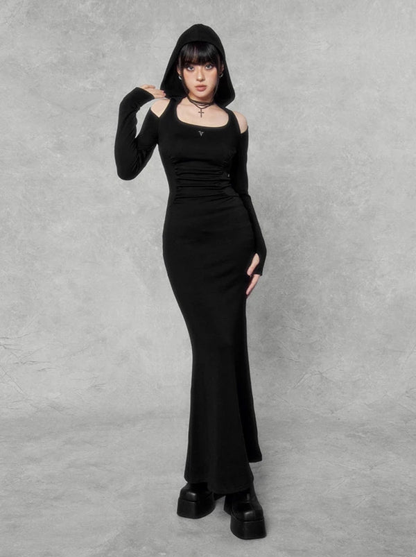 Dark Square Air Hol Te Neck Offshor Food Dress