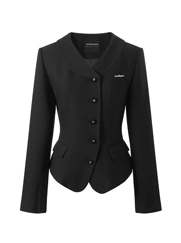 French Slim Jacket + Check Ribbon Shirt + Check Flared Skirt