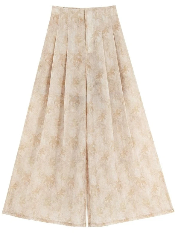 Retro Chinese Dress + Leg Wide Pants