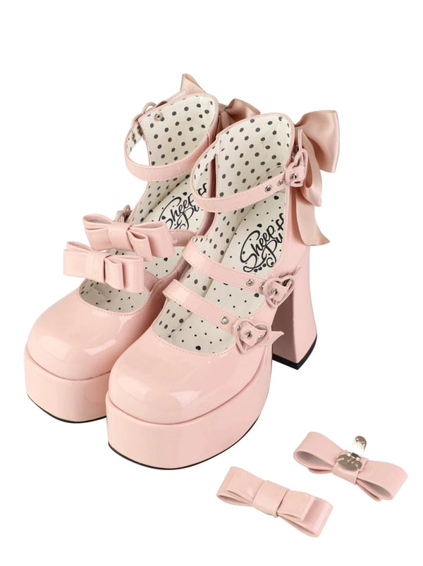 [Deadline for reservations: April 10] Barbie Party Lolita Strap Ribbon Platform Shoes