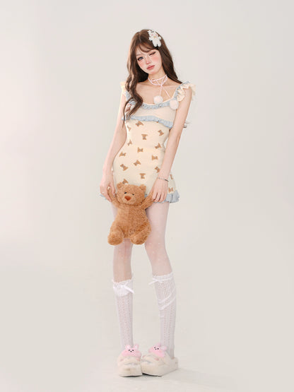 Sweet Bear Suspender Summer Princess Dress