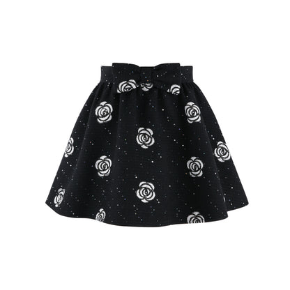 French Raffle Edge Shirt + Flower Frare Skirt