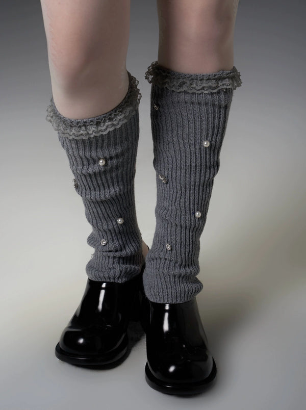 パールフリルレッグウォーマー