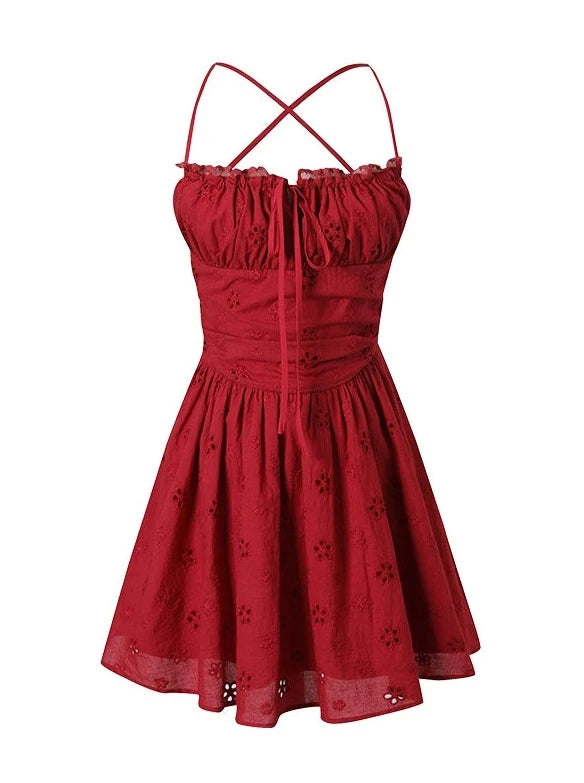 スイートフラワーコットンサマーワンピース