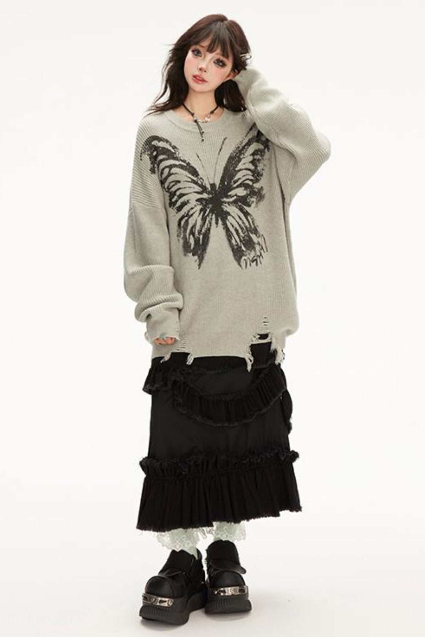 Butterfly Rice Lin Lizz Knit Sweater