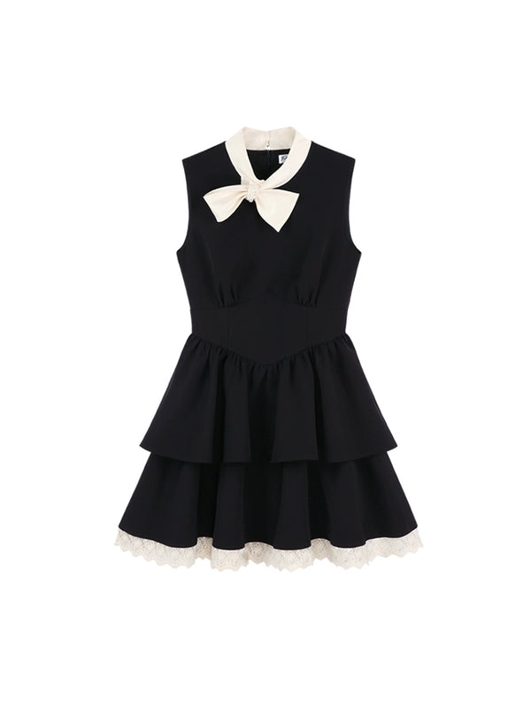 フレンチネックデザインフレアワンピース