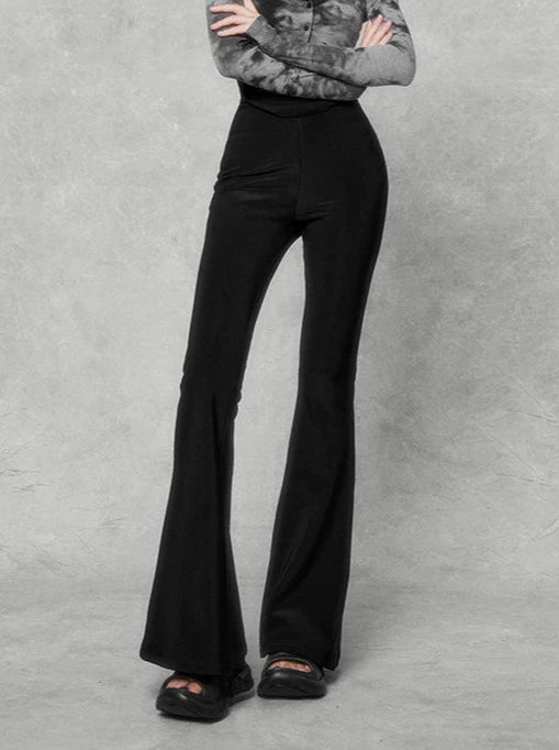 Black Bell Bet High waist Stretch skinny flare pants