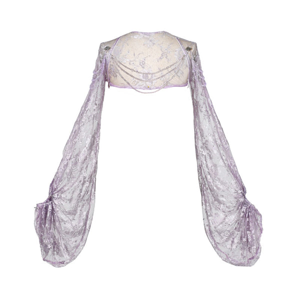 【予約商品】チャイニーズレースマルチカーディガントップ