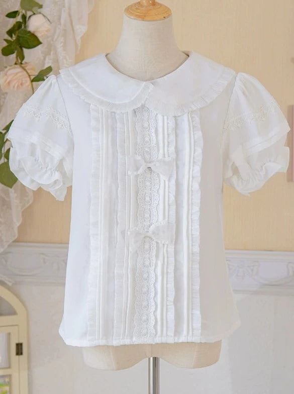 Lolita Inner Design Shirt + Tiered Suspender Skirt