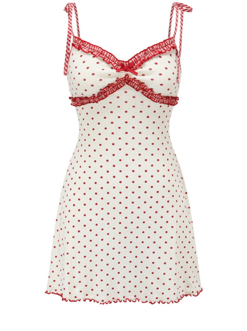 Dot Lace Summer Girly Camisole Dress