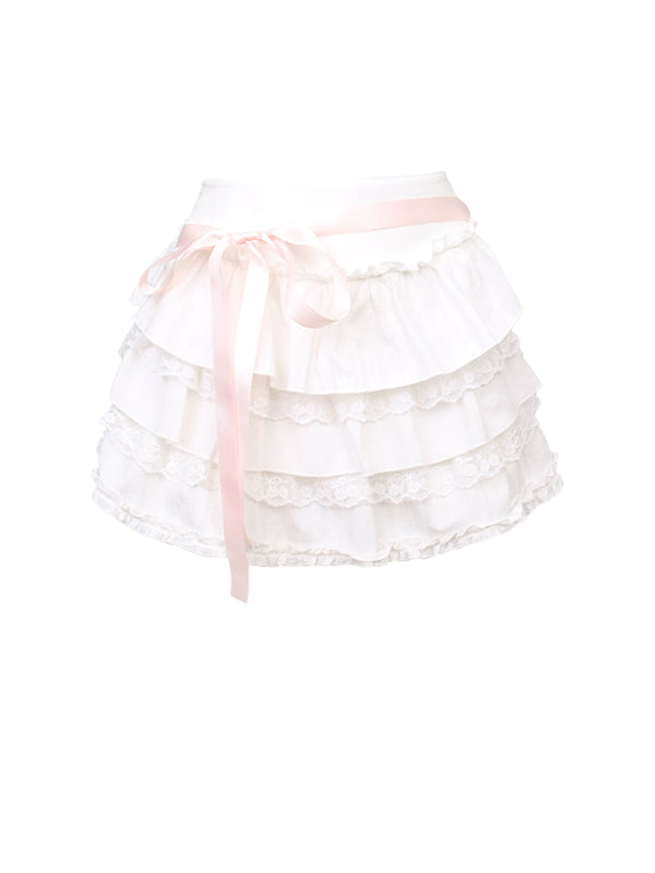 Pink faux two-piece top jacket + satin high-waist skirt