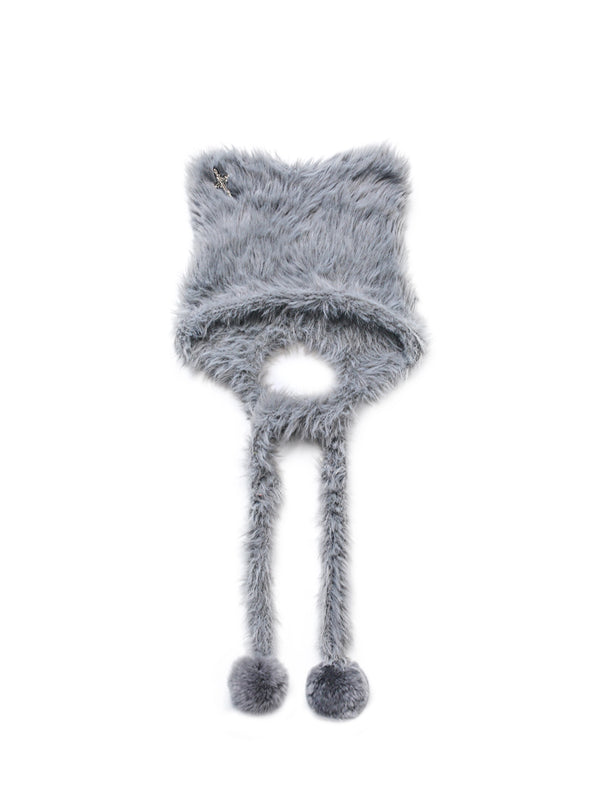 オータムグレーウールトップスカートセットアップ