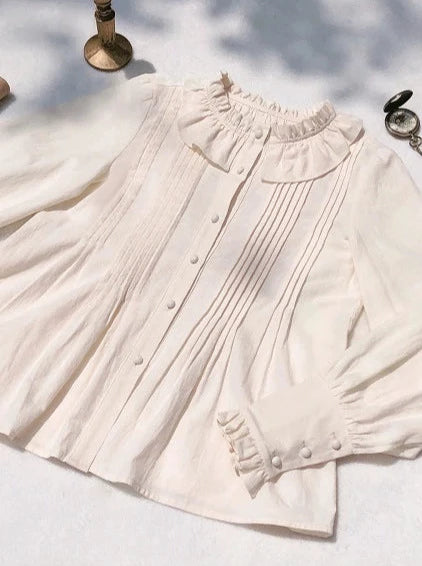 スイートエレガントライトロリータフリルシャツ＋ドットレースサンドレス＋トップリボン＋ウエストリボン【予約商品】