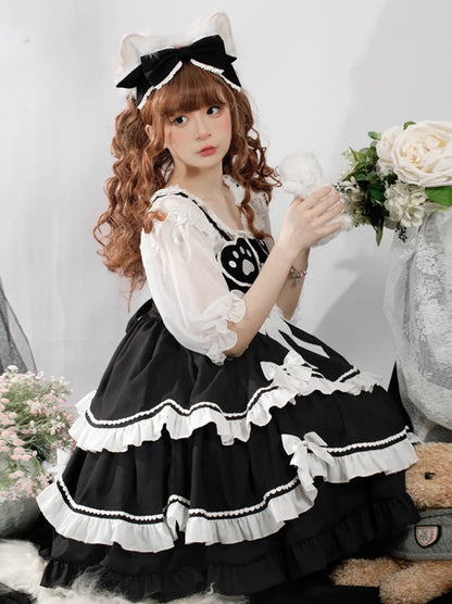 Cat Big Bow Camisole Lolita Dress