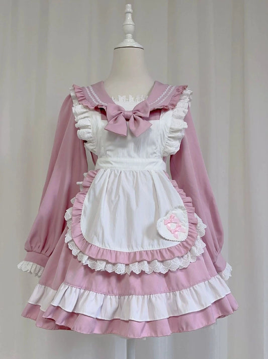 Sweet College Style Sailor Maid Lolita Dress