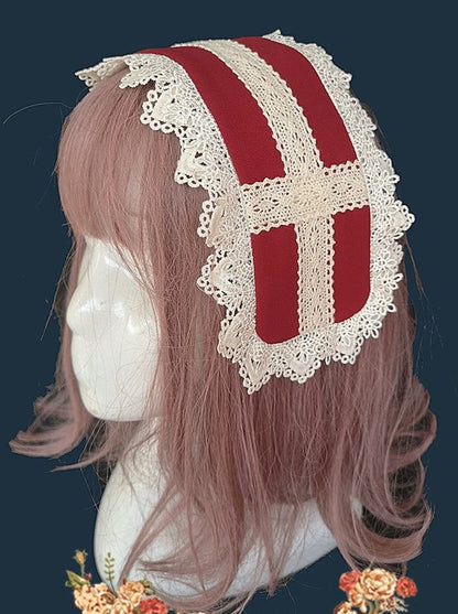 Cross Elegant Lolita Dress + Short Jacket + Hairband + Veil + Collar