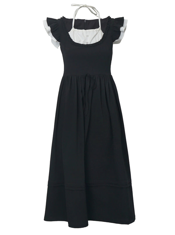 フレンチウィングロングワンピース