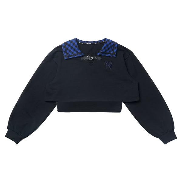 Blue Grid Cat Ear Set