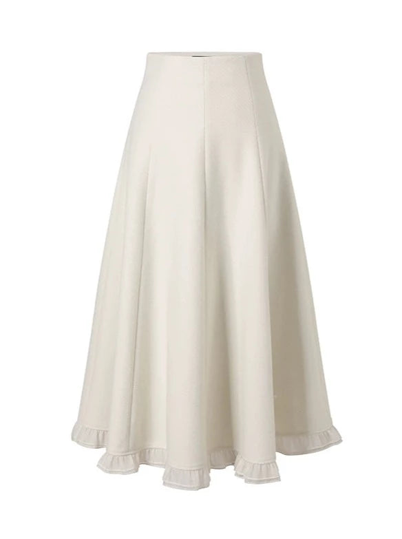 French White Lace Doll Color Jacket + Flare Long Skirt [Reservation Product]