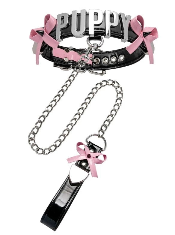 American Logo Patent Leather Accessory Set