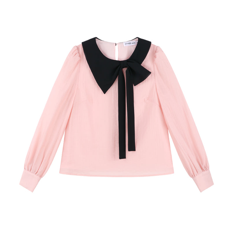 Sweet pink long sleeve shirt set