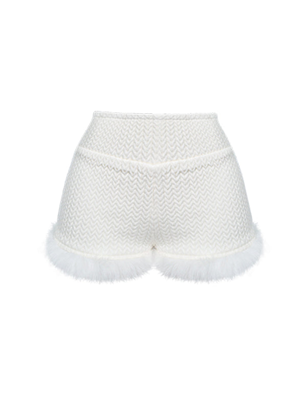 Snow girly parka + fur knit pants