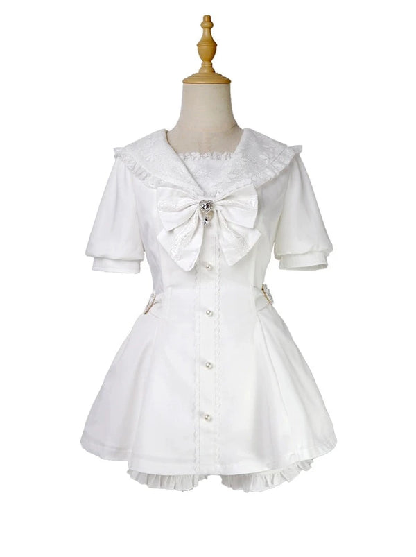 [Producto reservado] Blusa peplum con cuello de marinero + pantalones cortos
