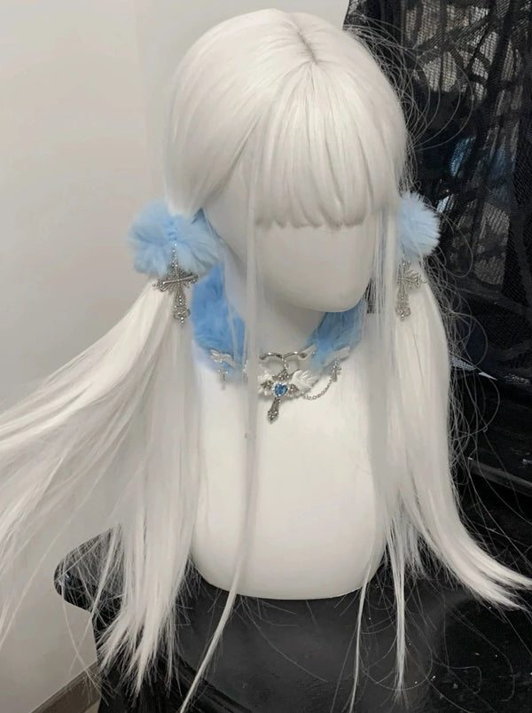 Angel Kaikai] Cross Fur Hair Elastic