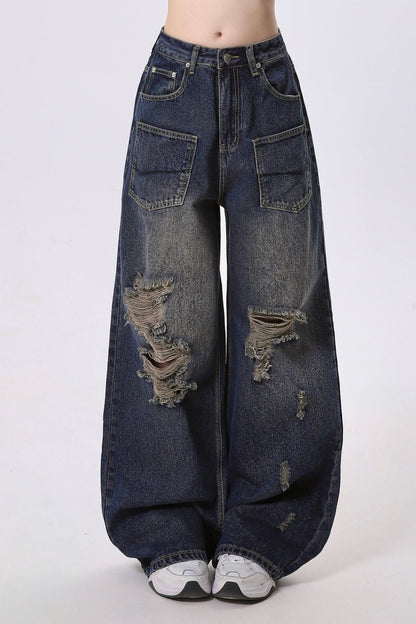 American Street Ripped Wash Jeans