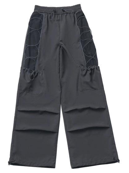 Burning Embers Strap Design Black Gray Summer Layered Suit