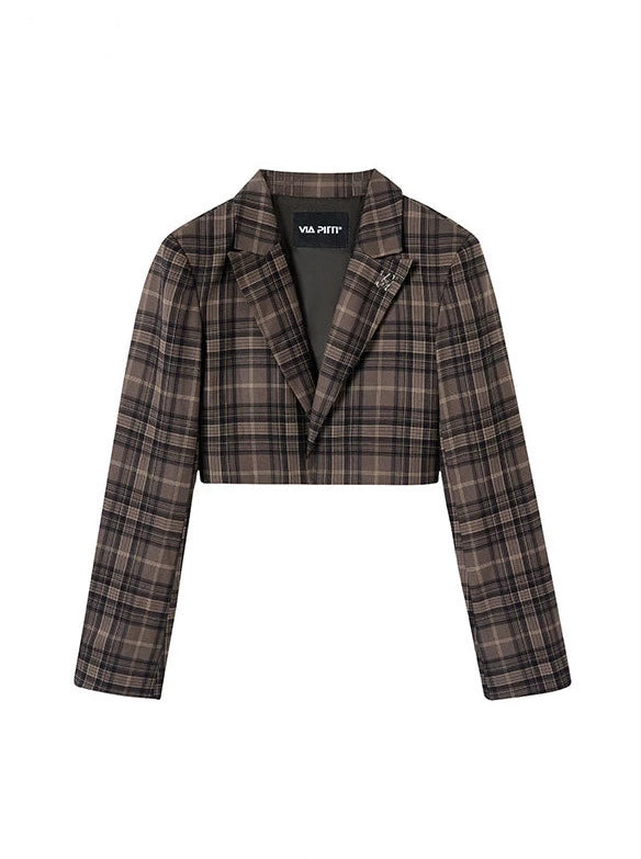 カレッジスタイルレトロスーツジャケットベストプリーツスカートスリーピース