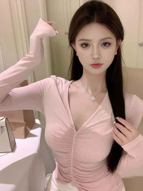 フレンチスイートタイトガーリートップス