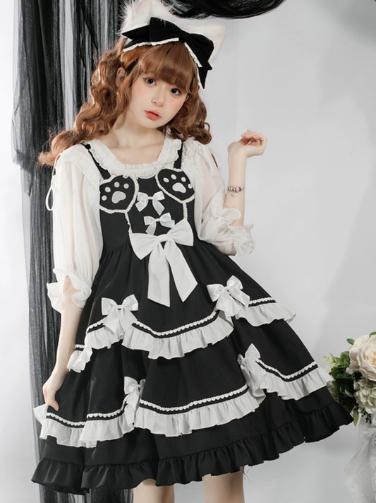 Dreamy Old Shadow Original Genuine Lolita Dress Black Sweet Style JSK Sundress Lolita Princess Dress