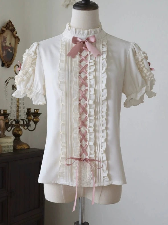 Lace-up Lolita Blouse + Suspender Lolita Dress