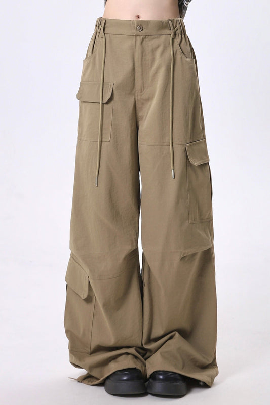 High Street Multi Pocket Wide Leg Pants