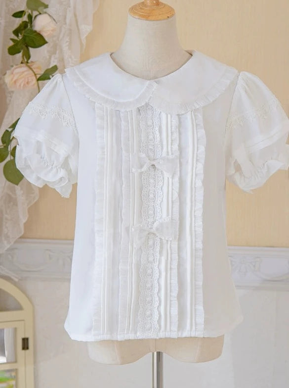 Puff Sleeve Shirt + Lovely Lolita Suspender Skirt