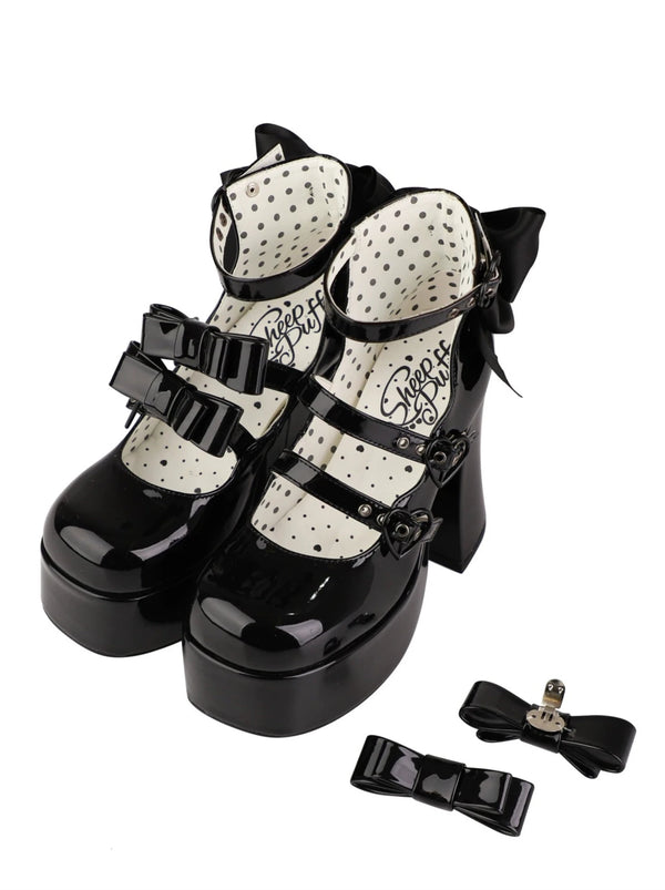 [Deadline for reservations: April 10] Barbie Party Lolita Strap Ribbon Platform Shoes